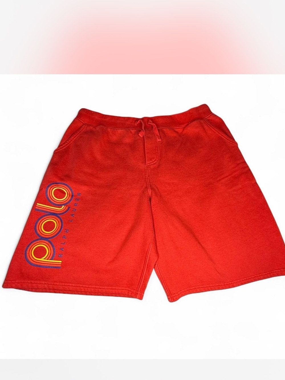 Polo by Ralph Lauren Red boys Athletic Fleece Shorts with Retro Logo